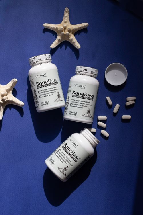 Bone health supplement still life